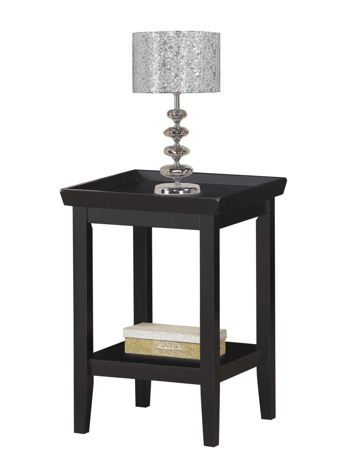 Convenience Concepts Ledgewood End Table, Black Convenience Concepts