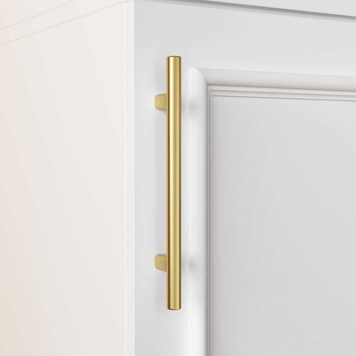 FAMAPY 2 Door Wardrobe Tall and Narrow Armoire Wardrobe with Hanging Rod, Gold Metal Handles, Closet for for Bedroom White (15.7”W x 19.3”D x 74.9”H) FAMAPY