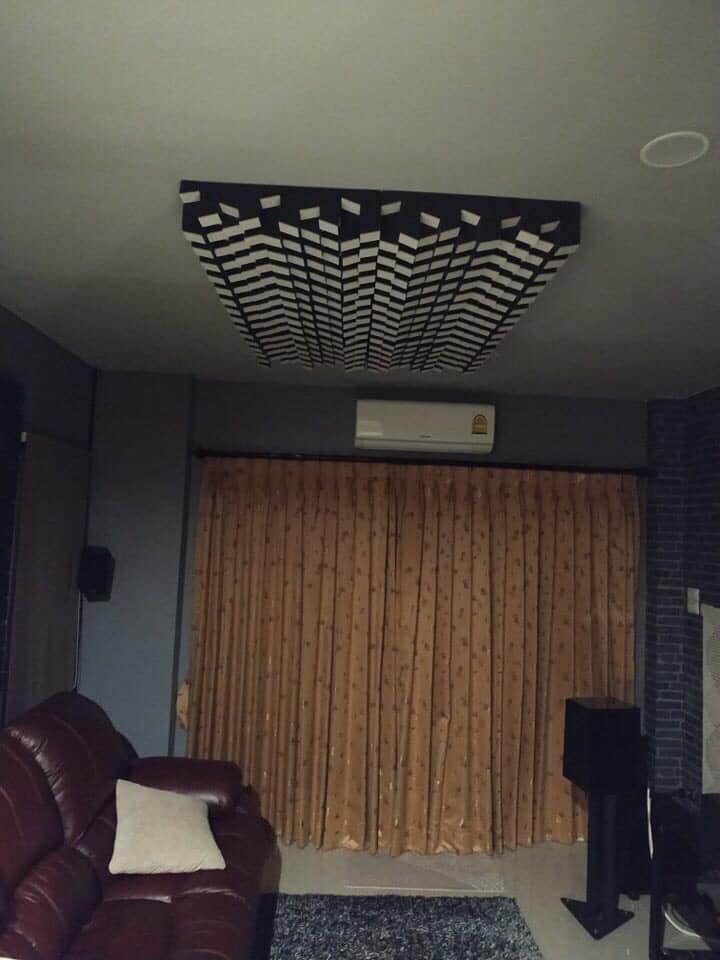 (2 Pack) — Sound Acoustic Studio Diffuser «Sirius» | 2D QRD | Diffusion - Reflection - Absorption - Soundproofing - Insulation | Wall Art Panel | (20"x20"x6" (50x50x15.3cm), Black) ua-acoustics