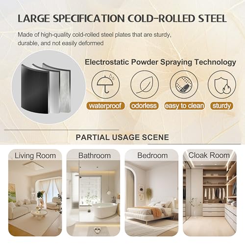 GAIOUS Steel Pantry Cabinet, 71" Metal Storage Cabinets with 2 Doors, 2 Adjustable Shelf and 2 Drawers, Freestanding Storage Cabinet for Bedroom, Kitchen, Home Office (Black) GAIOUS