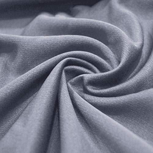 Biloban Crib Sheets Fitted for Boys, 2 Pack Crib Sheet Fits for Standard Crib Mattress, Neutral Toddler Bed Sheets Girl, Grey & Navy, 52”X 28” Biloban