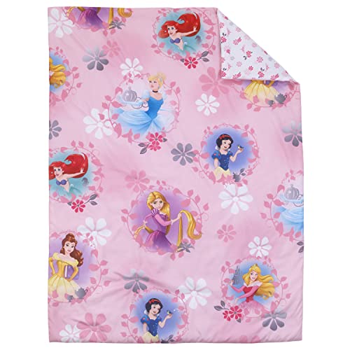 Disney Pretty Princess Toddler Bed, 4 Piece Set, Pink Disney
