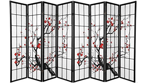 ZJL Plum Blossom 4 and 8 Panel Room Divider (8) ZJL