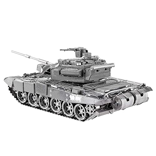 Piececool Metal 3D Puzzles for Adults or Teens, Military Tank T-90A DIY 3D Metal Model Building Projects Kits Brain Teaser Puzzle - Great Gift Idea,150 Pcs