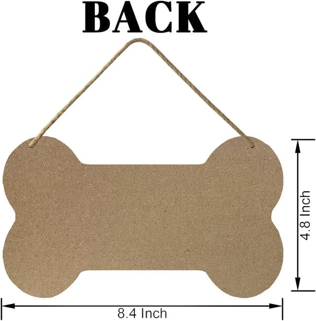 Personalized Dog Bone Sign Custom Dog House Wood Sign Decor Custom Name Pet Sign for Home Farmhouse Decor 4.8"x8.4" Welcome Dog Sign Dog Lover Gifts Sokomurg