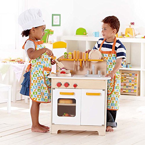 Hape Gourmet Kitchen Kid's Wooden Play Kitchen in Orange Hape