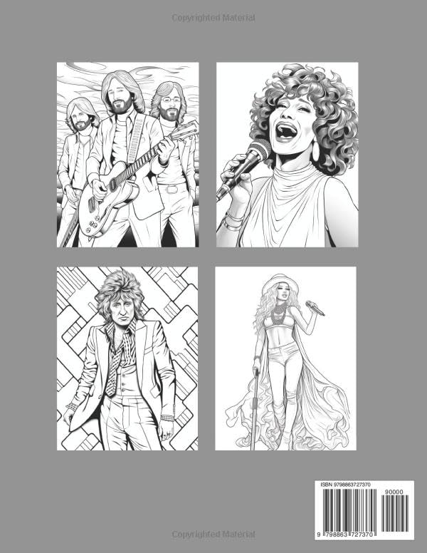 Pop Star Icons Adult Coloring Book: Adult Coloring Book of Famous Pop Stars Past and Present (Icons: A Coloring Series Celebrating Legends) Majosta