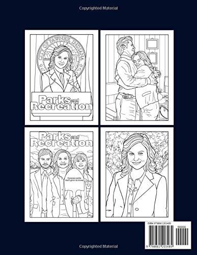 Parks And Rec Coloring Book: A Stress Relief Coloring Book For Adults With High Quality Illustrations Of Parks And Recreaton TV Series WoodArtSupply