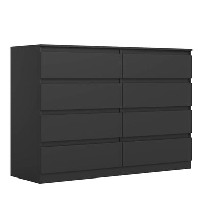 CIPACHO Black 8 Drawer Dresser for Bedroom,Modern Large Dresser with Deep Drawer,Wide Storage Chest of Drawer, Bedroom Storage Furniture Drawers for Living Room