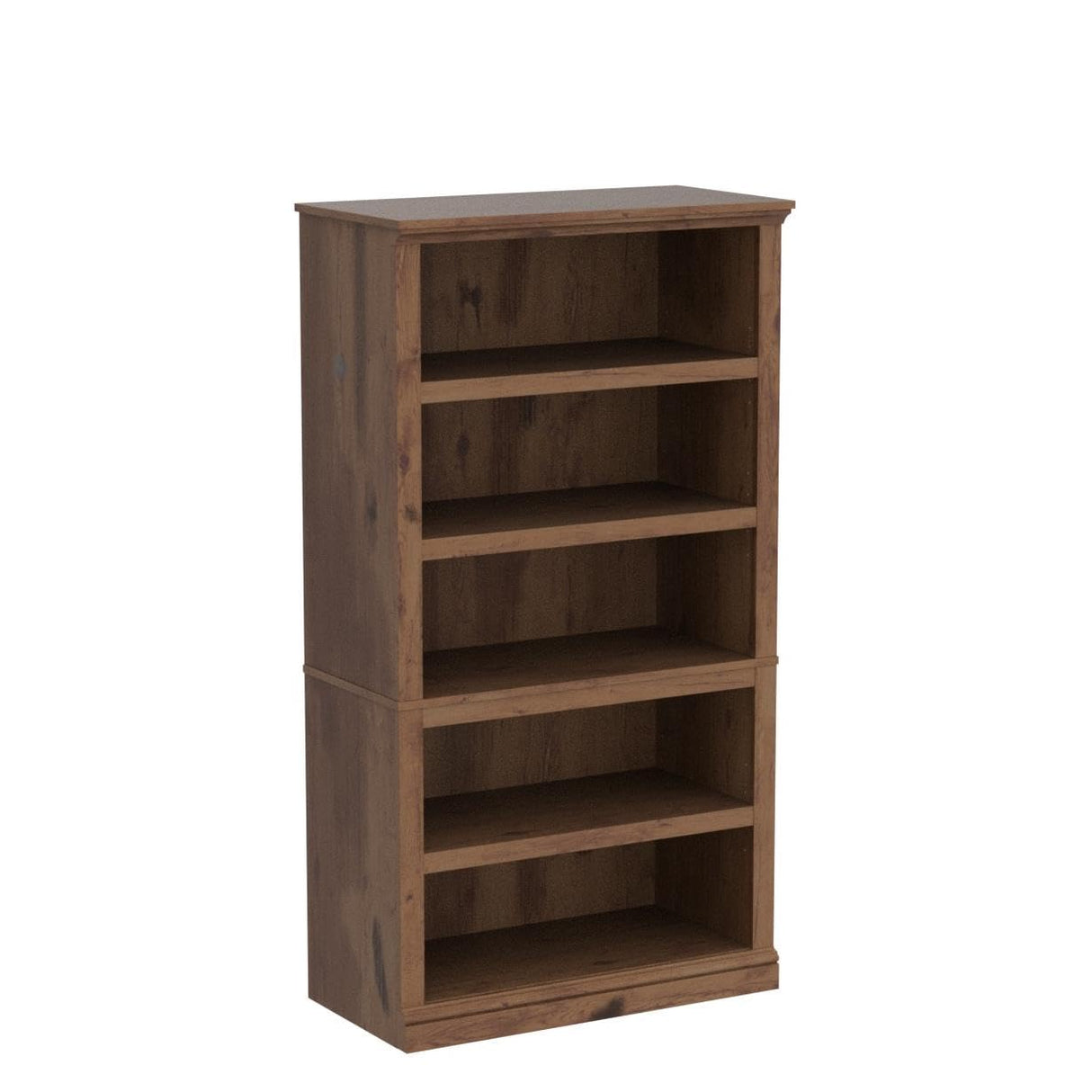 Sauder Vintage Oak 5-Shelf Bookcase for Stylish Storage Solutions Sauder
