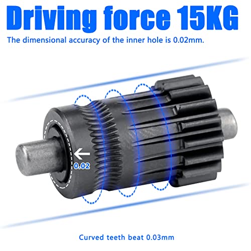 POLISI3D 3D Printer Hardened Steel MK3 Drive Gear extruder Dual Gears kit DriveGears Extrusion Wheel for Upgrade Prusa i3 MK2/MK2S/MK2.5 MK3S 3D Printer POLISI3D