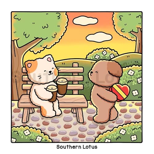 Fuzzy In Love: Coloring Book for Adults and Teens Featuring Little Fuzzy Animals in Love Moments and Cozy Activities, Cute Designs for Relaxation and Chill (Fuzzy Buddies) WoodArtSupply