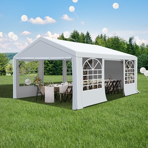 Raysfung 13 x 20Ft Party Tent Heavy Duty Outdoor Wedding Tent with Removable Sidewalls Event Shelters Canopy for Party Raysfung