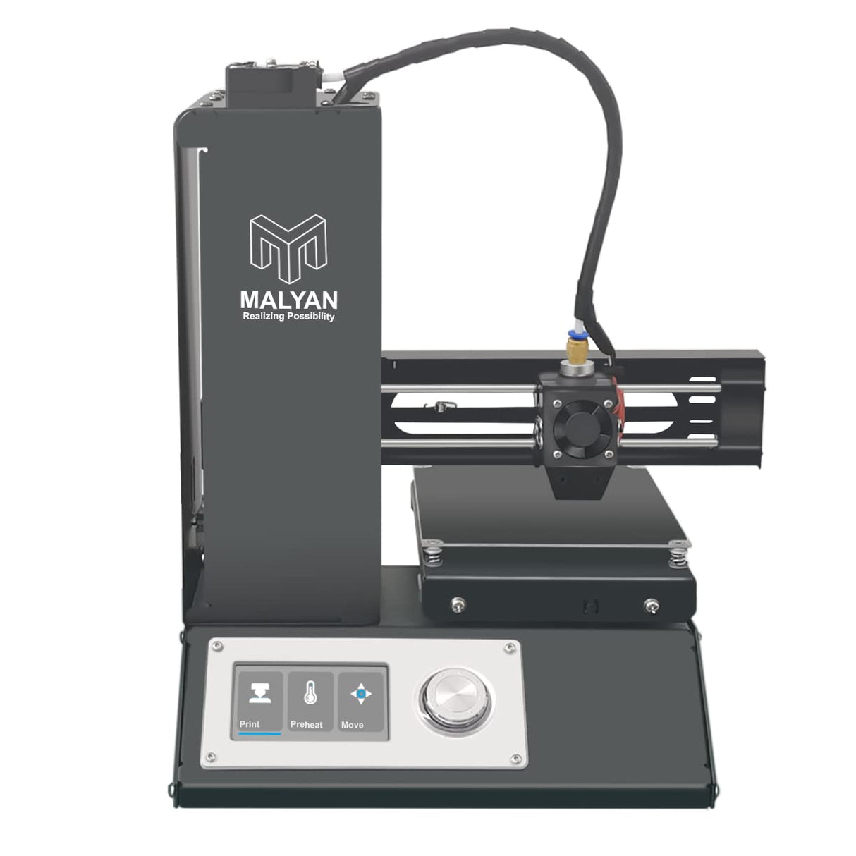 MALYAN M200 FDM Mini 3D Printer - Fully Assembled 3D Printers for Kids and Beginners, Free Sample PLA Filament and MicroSD Card Preloaded with Printable 3D Models, Printing Size 120x120x120mm MALYAN