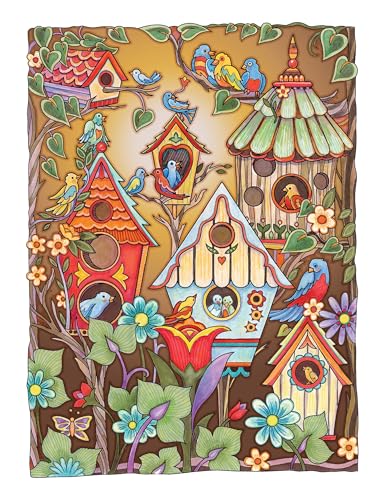 Creative Haven Birds and Blossoms Coloring Book (Adult Coloring Books: Animals) Dover Publications