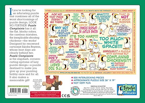 Puzzle Complaints: 500 Pieces (Boynton for Puzzlers) WoodArtSupply