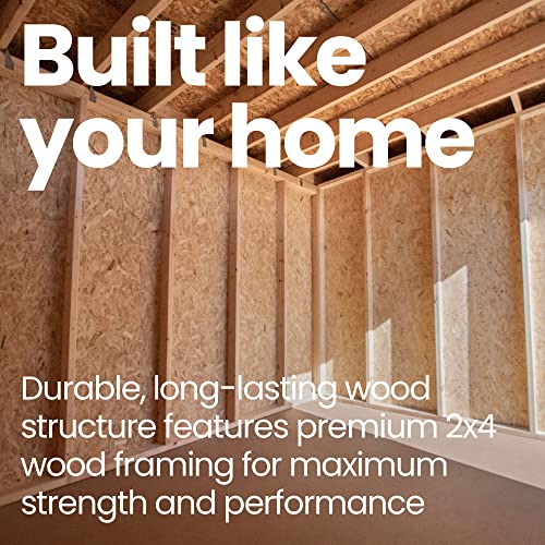 Handy Home Products Rookwood 10x12 Do-It-Yourself Wooden Storage Shed Brown Handy Home Products