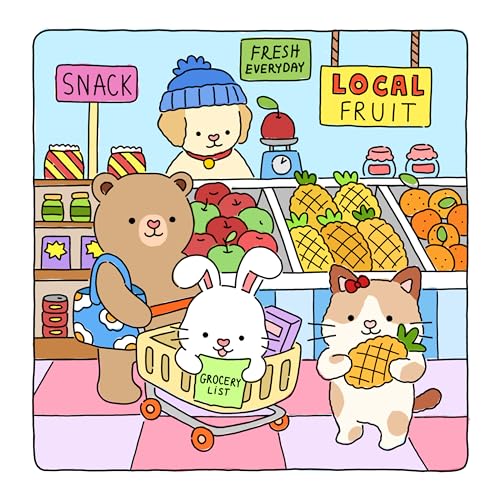 Fuzzy Friends: Super Cute Coloring Book for Adults and Teens Featuring Adorable Animals Characters (Fuzzy Friends Coloring) Craydraw Press LLC