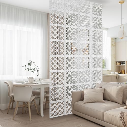 Boshen 24PCS Hanging Room Divider Wall Screen Panel Room Divider Panels Privacy Screen Divider Home Decor for Living Room Bedroom Home Office Restaurant Decor-Window Flower Boshen