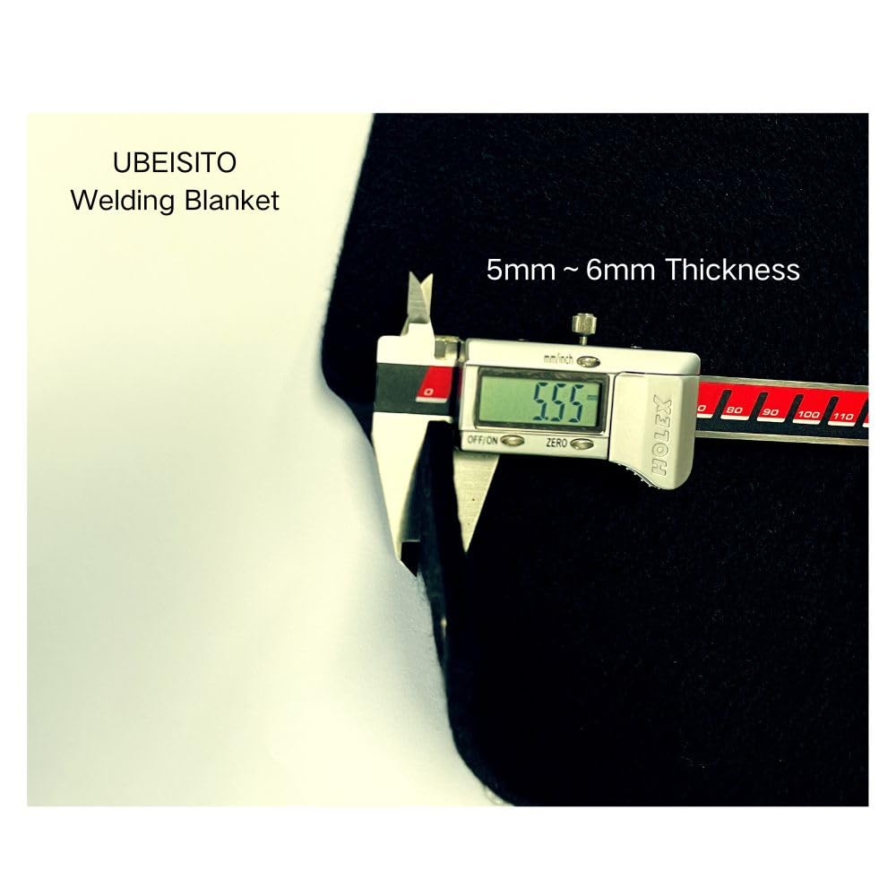 UBEISITO 3PCS Welding Blanket Fireproof Mat 12''x12''Up To 1800°F Heat Resistant Flame Retardant Protector for Plumbing Hole Propane Torch,Carbon Felt Blanket for Brazing Soldering Pad for Copper Pipe UBEISITO