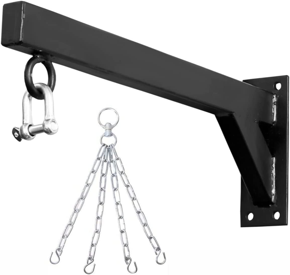 Punch Bag Wall Bracket by JP Sports - 18inch Heavy Duty with D-Shackle Swivel, Chain & Fixings Materials JP ADVANCE CHOICE