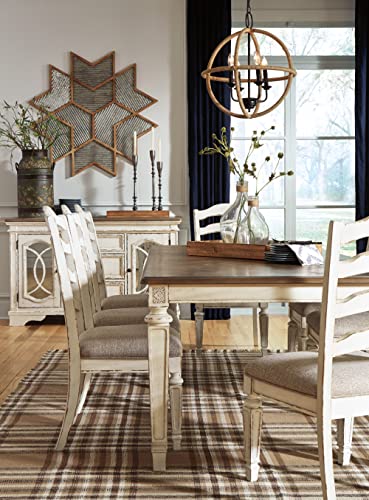 Signature Design by Ashley Realyn French Country Dining Extension Table, Seats up to 8, Chipped White Signature Design by Ashley