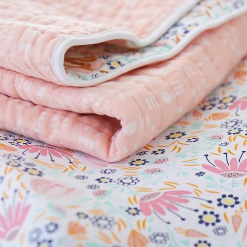 HonestBaby Unisex-Baby Fitted Crib Sheets Set Standard Mattress, 100% Organic Cotton Baby Boys, Girls, Neutral, 1 Pack - Kentucky Blue, One Size HonestBaby