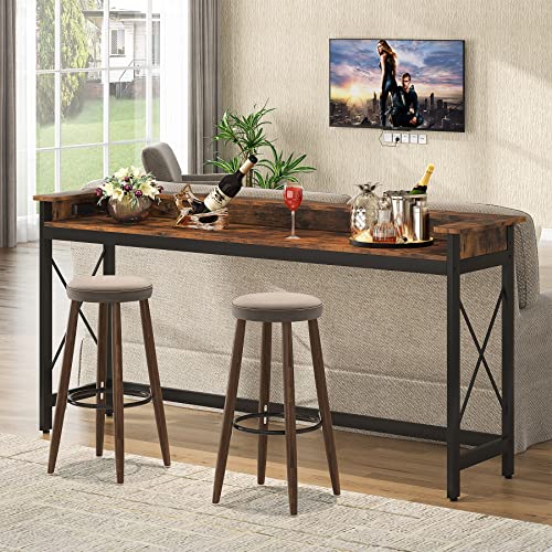 Tribesigns Sofa Table with Outlets and USB Ports, 70.9 inch Extra Long Console Table Behind Couch with Charging Station, Industrial Narrow Entryway Hallway Accent Table for Living Room Tribesigns