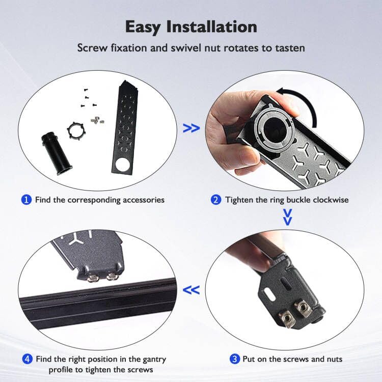 GEEETECH Metal+ABS Filament Spool Holder, 2Pcs, Bearing Weight Within 3KG, 3D Printer Filament Holder for Ender 3,Ender 3 V2, Ender 3 Pro, CR10, Ender 5 Gantry Structure 3D Printers with V Slot Rail GIANTARM