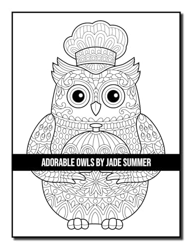 Adorable Owls: An Adult Coloring Book with Cute Owl Portraits, Fun Owl Designs, and Relaxing Mandala Patterns Majosta