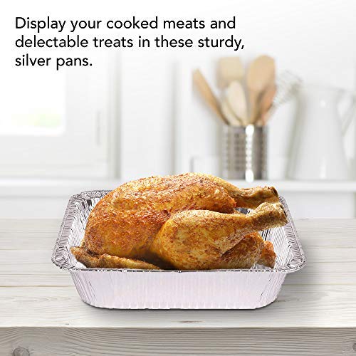 Aluminum Pans 9x13 Disposable Foil (30 Pack) - Half Size Steam Table Deep Pans - Tin Pans Great for Cooking, Heating, Storing, Prepping Food Stock Your Home
