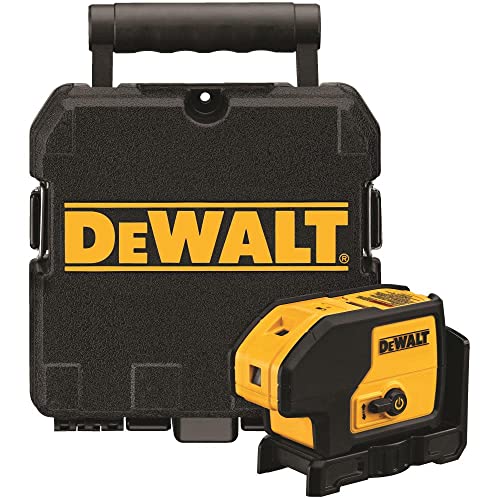 DEWALT Line Laser, Self-Leveling, 3-Beam , Red (DW083K) , Yellow DEWALT