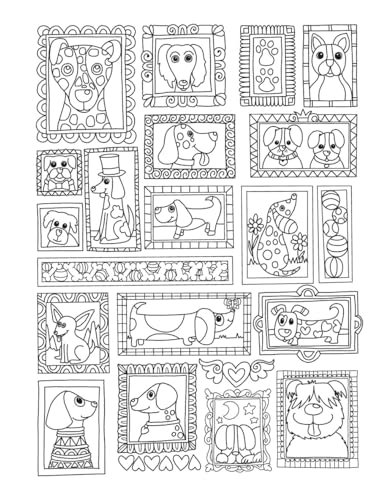 Creative Haven Adorable Dogs Coloring Book (Adult Coloring Books: Pets) Dover Publications
