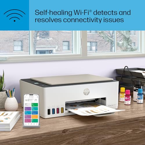HP Smart Tank 5103 Wireless All-in-One Ink Tank Printer with 2 Years of Ink and 100sheets of Photo Paper Included, Print, scan, Copy, Best-for-Home, Refillable Ink Tank(5D1B2A) HP