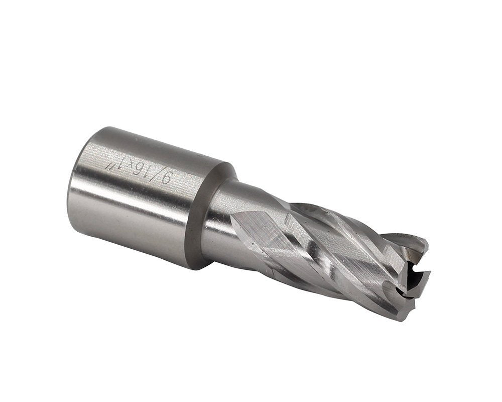 Annular Cutters Set 6pcs JESTUOUS 3/4 Inch Weldon Shank 1 Cutting Depth 1/2-1-1/16 Cutting Diameter Two Flat HSS Slugger Bits for Mag Drill Press with Pilot Pin JESTUOUS