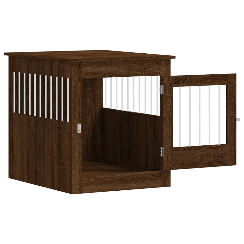 GOLINPEILO Dog Crate Furniture, Modern Dogs Kennel Indoor, Dog House Indoor, Puppy Cage Indoor Dog House, Brown Oak 25.4"x31.5"x28" Engineered Wood,-775 GOLINPEILO
