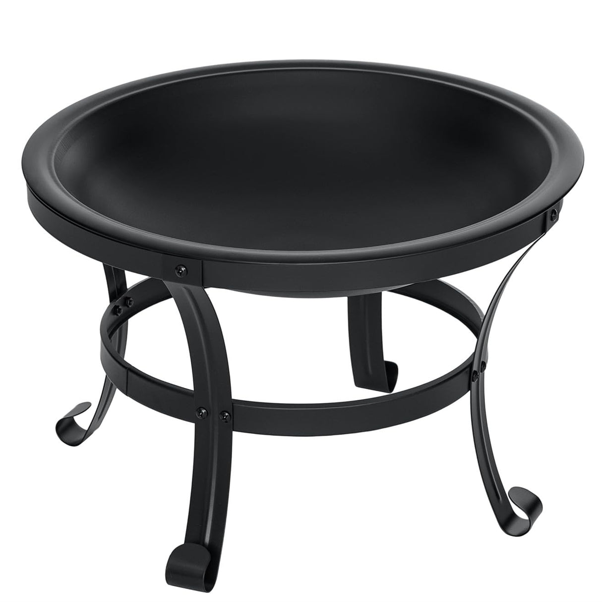 SINGLYFIRE 22 inch Fire Pit for Outside Outdoor Wood Burning Small Bonfire Pit Steel Firepit Bowl for Patio Camping Backyard Deck Picnic Porch,with Spark Screen,Log Grate,Poker SINGLYFIRE