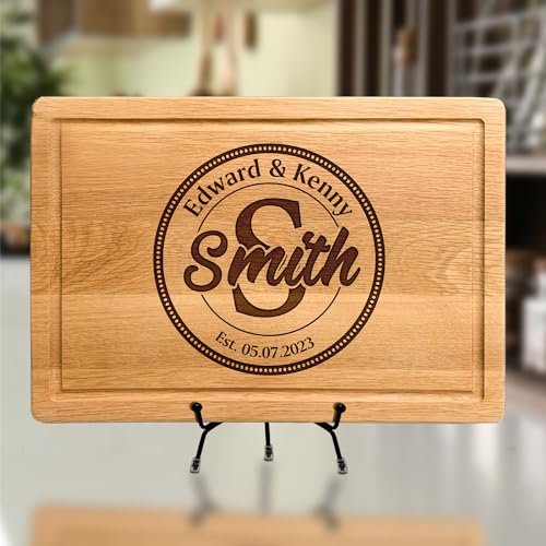 Personalized Wedding Gifts for Couples, Cutting Board for Anniversary, Housewarming, Mothers Day, Engagement, Wedding Registry Gifts for Bride and Kenzal Customized