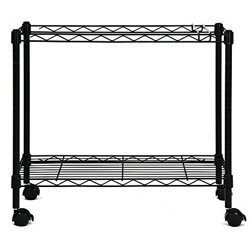 Oceanstar Portable 1-Tier Metal Rolling File Cart, Black,24 in Oceanstar