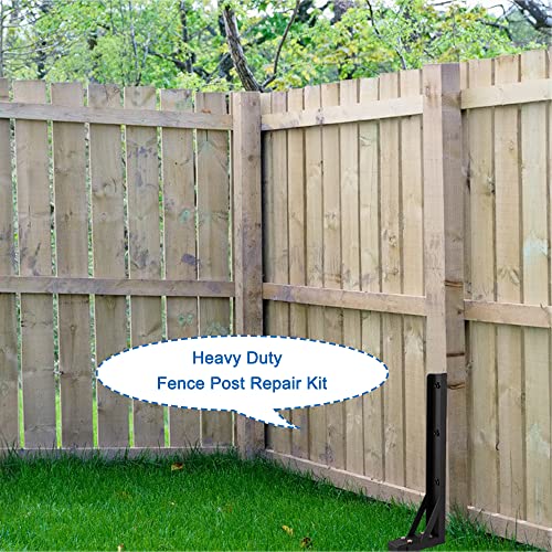 Wpbhk 1PCS Fence Post Repair Kit Heavy Duty Fixer Anchor Ground Spike,Fence Post Support Stake for Repairing Damaged Fence Gate Posts Sign Posts or Wpbhk