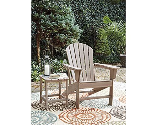 Signature Design by Ashley Sundown Treasure Outdoor Patio HDPE Adirondack Chair, Light Brown Signature Design by Ashley