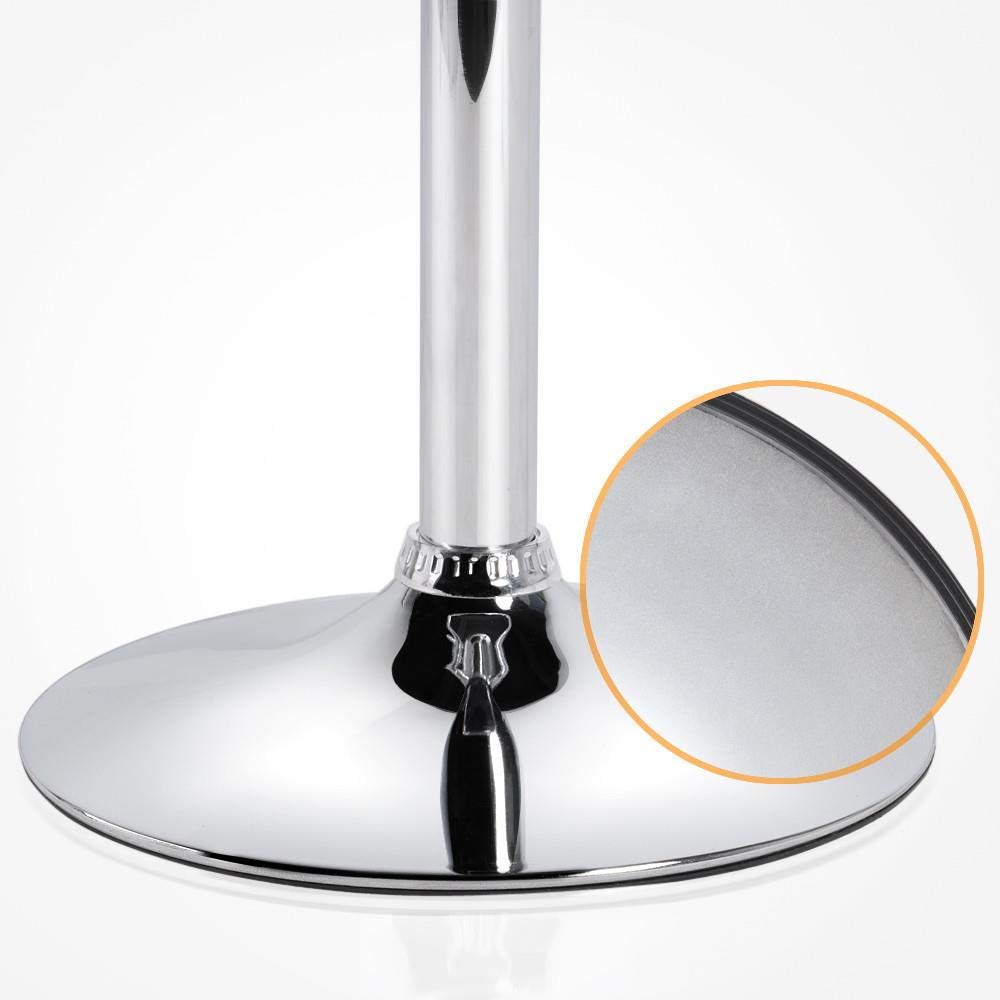 Yaheetech Bar Stools Set of 2, PU Leather Adjustable Swivel Barstools, Armless Hydraulic Kitchen Counter Bar Stool, Kitchen Island Chairs Set of 2, White Yaheetech