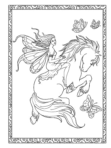 Adult Coloring Enchanted Fairies Coloring Book (Adult Coloring Books: Fantasy) Dover Publications