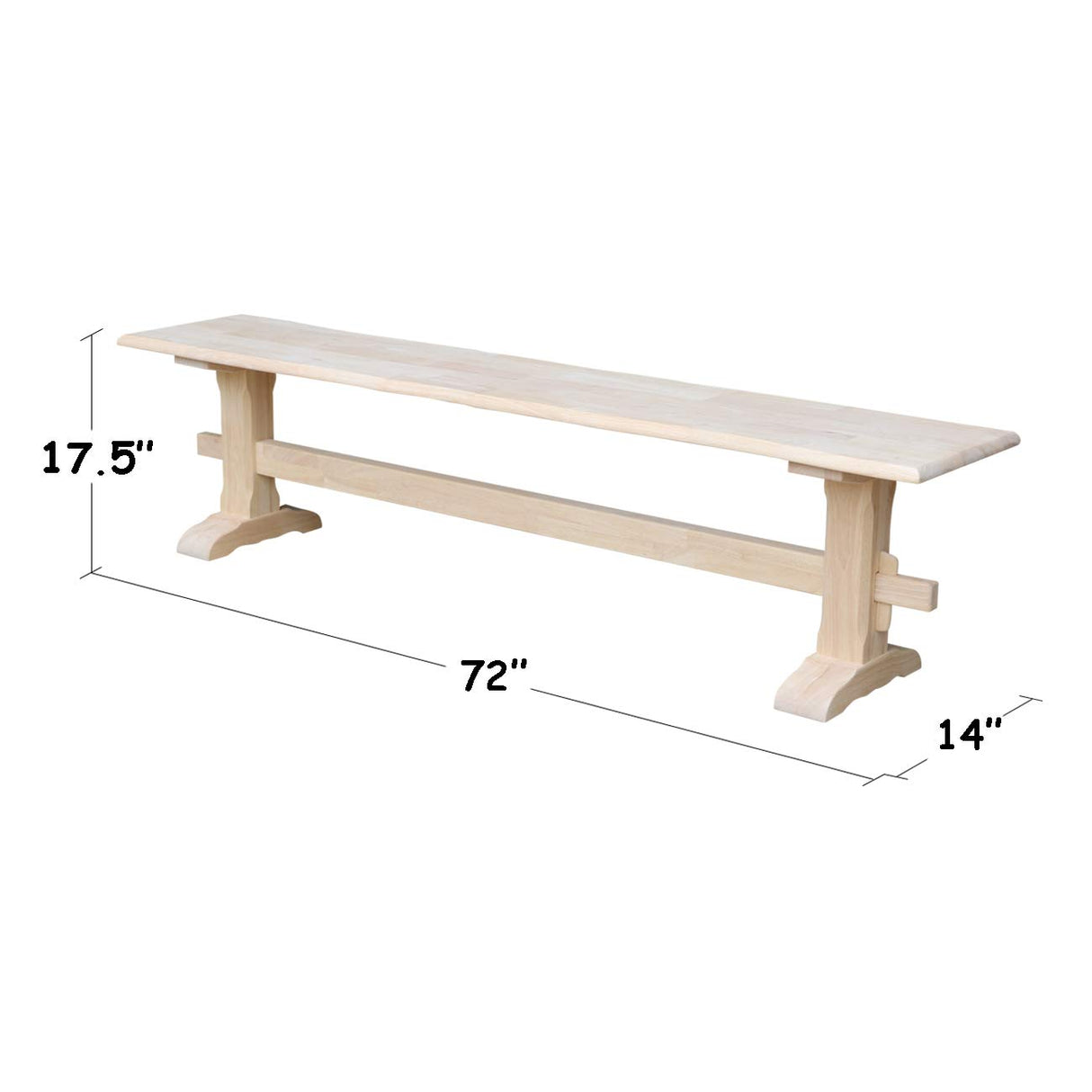 International Concepts Live Edge Bench, Brown IC International Concepts