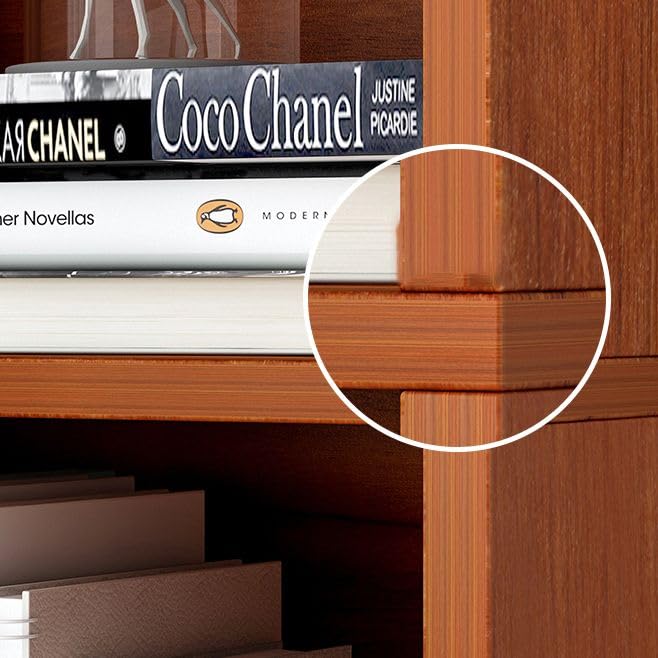 KWOKING Modern Narrow Corner Bookshelf – Stylish Engineered Wood Floor Bookcase for Small Spaces KWOKING