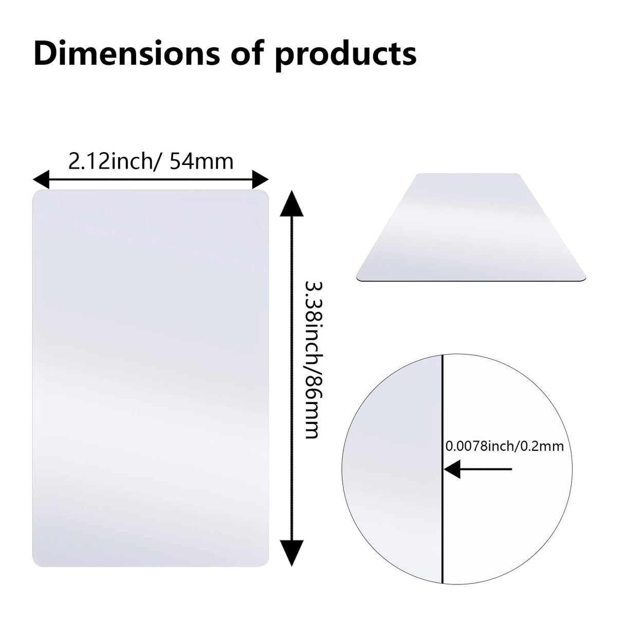 100 Pieces Sublimation Metal Business Cards Which Can Be Sublimated Both Sides,3.38 x 2.12 x 0.0078 Inch Blank Sublimation Metal Name Card for Color UV Print (100 Pcs Metal Business Cards) Cevhzoe