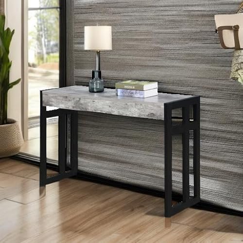 Convenience Concepts Monterey Console Table 49.5" - Modern Narrow Sofa Display Accent with Storage Shelf for Contemporary Living Room, Entryway, Hallway, or Bedroom, Faux Birch Convenience Concepts