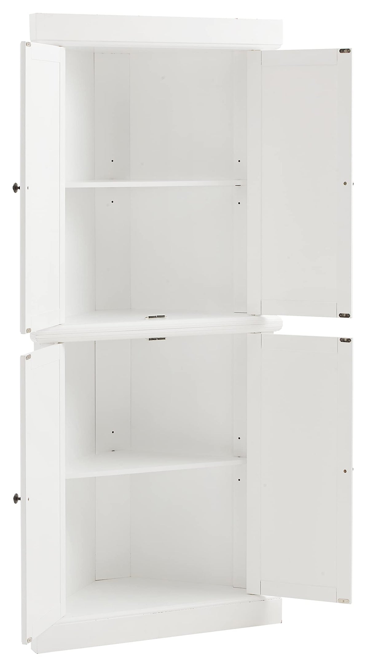 Crosley Furniture Shoreline Tall Pantry Storage Cabinet with Shelves, Kitchen, Dining, or Laundry Room, White Crosley Furniture