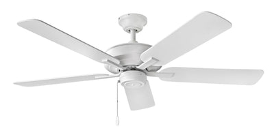 Hinkley Metro 52" Indoor Dual Mount Ceiling Fan - Traditional Style, Reversible Wooden Fan Blades - Chalk White - Remote Sold Separately