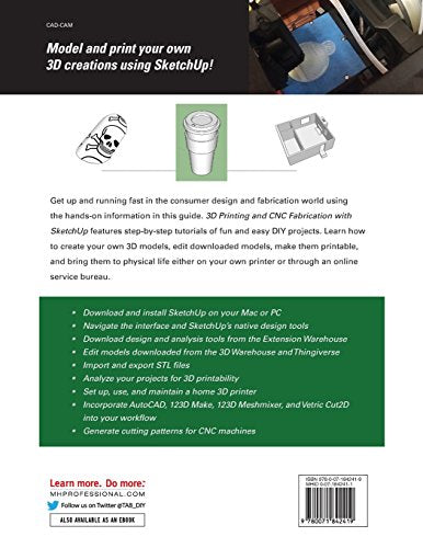 3D Printing and CNC Fabrication with SketchUp McGraw-Hill Education TAB